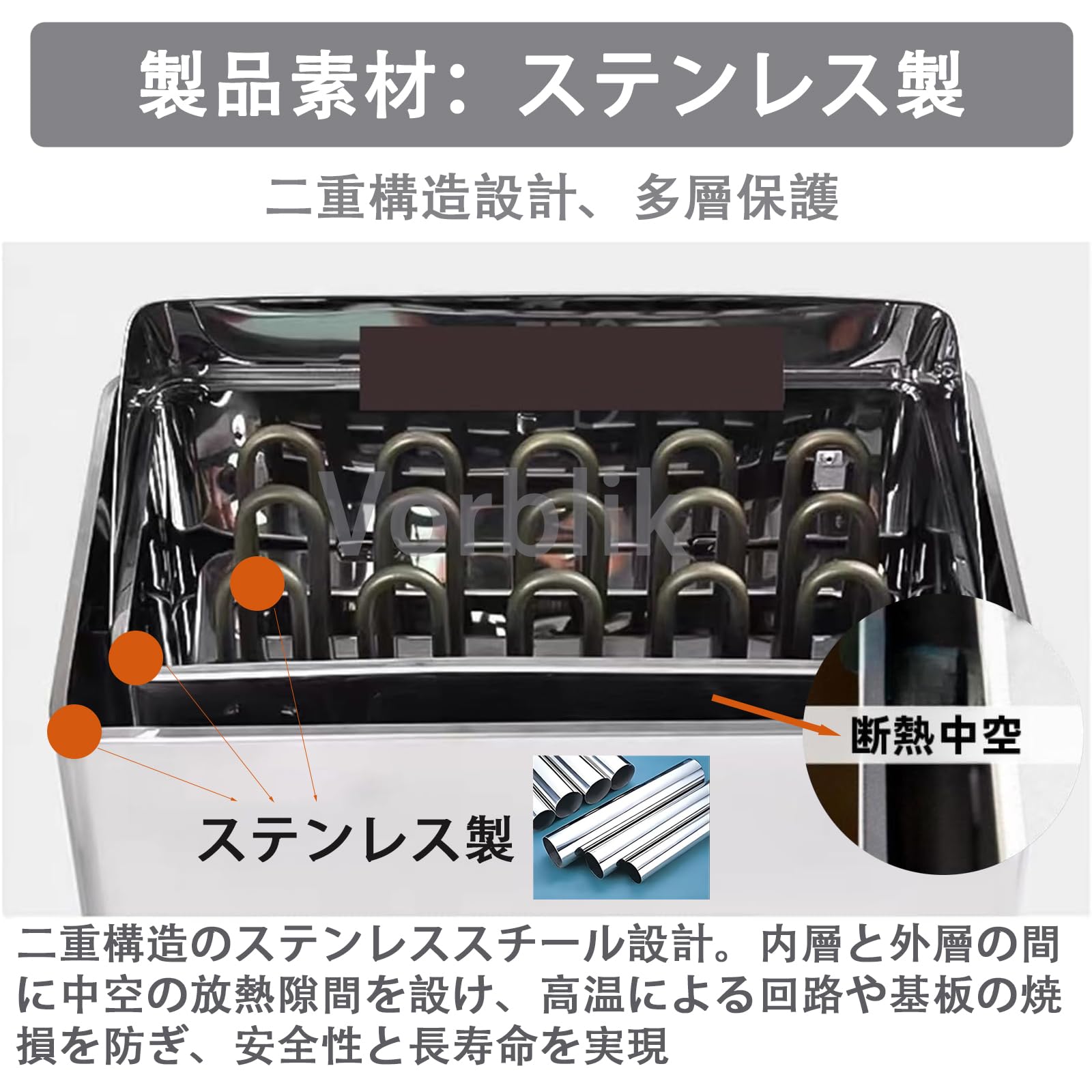 Amazon.co.jp: Vorblikステンレス鋼サウナヒーター 電気サウナストーブ